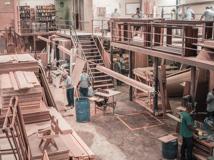 Holloway and Finch lead designer in the studio